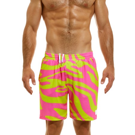 BERMUDA DE BAIN TIGER JAUNE/ROSE DS2333 - MODUS VIVENDI