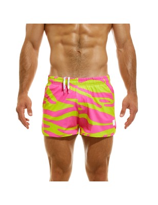 SHORT DE BAIN TIGER JAUNE/ROSE DS2332 - MODUS VIVENDI
