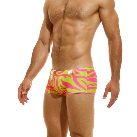 BOXER DE BAIN TIGER JAUNE/ROSE DS2321 - MODUS VIVENDI