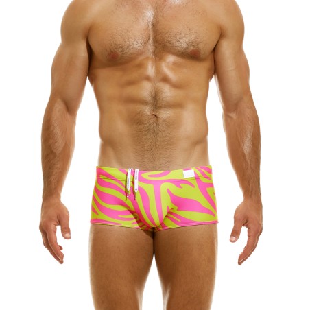 BOXER DE BAIN TIGER JAUNE/ROSE DS2321 - MODUS VIVENDI