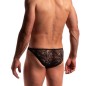 SLIP LOW RISE BRIEF DENTELLE NOIR M2275 - MANSTORE