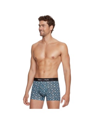 BOXER FLEURI BLEU EN COTON - EP1221H1200 - EDEN PARK