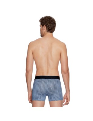 BOXER BLEU AVEC MOTIFS EN COTON - EP1221H1300 - EDEN PARK