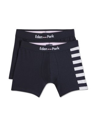 PACK DE DEUX BOXERS MARINE ET GRIS E658G19 - EDEN PARK