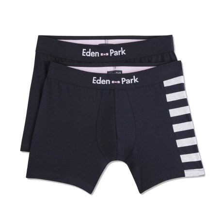 PACK DE DEUX BOXERS MARINE ET GRIS E658G19 - EDEN PARK