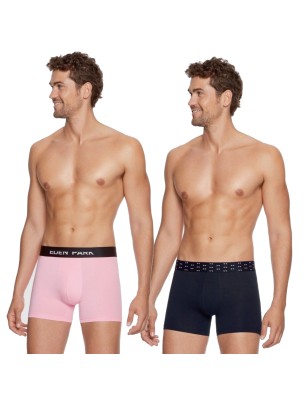 PACK DE DEUX BOXERS MARINE ET ROSE EP1221H10P2 - EDEN PARK