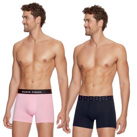 PACK DE DEUX BOXERS MARINE ET ROSE EP1221H10P2 - EDEN PARK