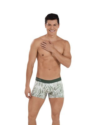 BOXER INNER A MOTIFS VERTS 1129 - CLEVER