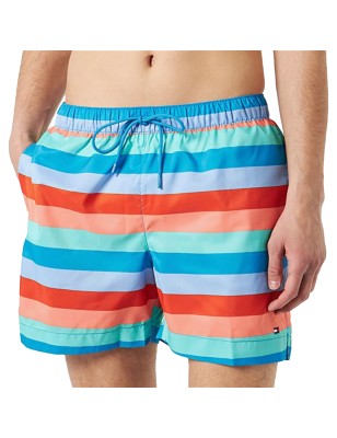 SHORT DE BAIN A RAYURES PASTEL - UM0UM02793 - TOMMY HILFIGER