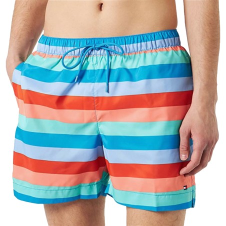 SHORT DE BAIN A RAYURES PASTEL - UM0UM02793 - TOMMY HILFIGER