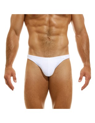 SLIP DE BAIN TAILLE BASSE WAVY BLANC ES2311 - MODUS VIVENDI