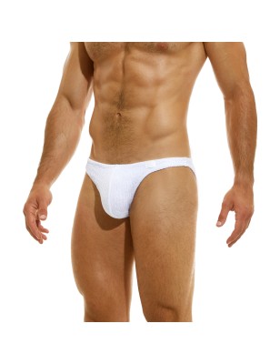 SLIP DE BAIN TAILLE BASSE WAVY BLANC ES2311 - MODUS VIVENDI