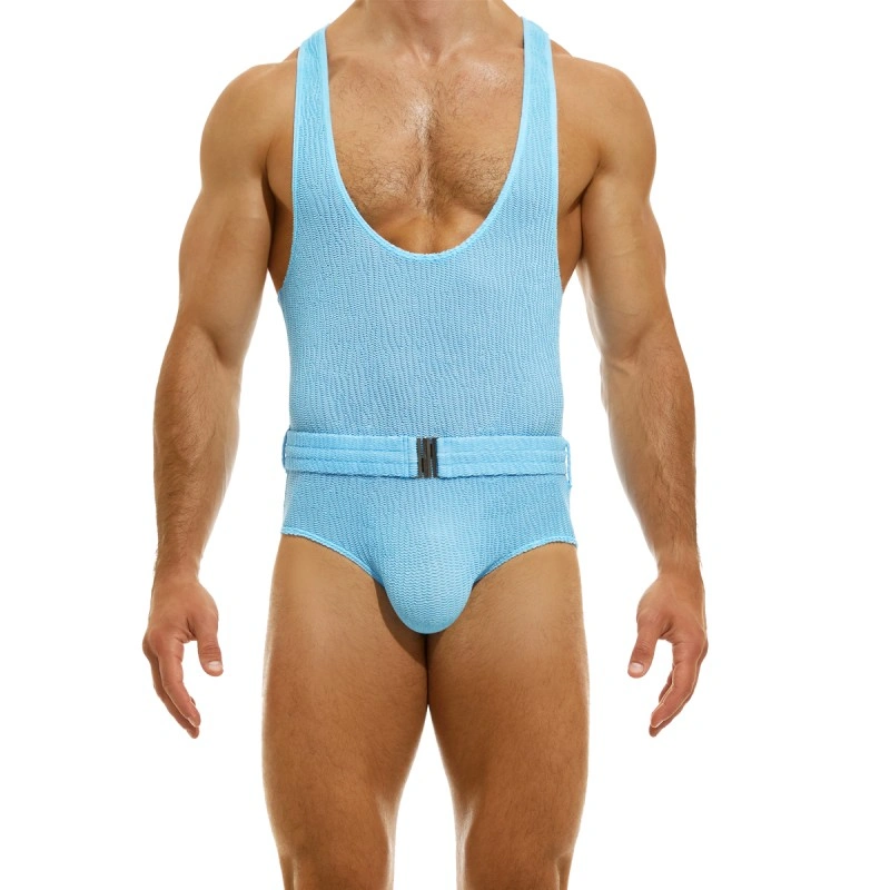 MAILLOT DE BAIN UNE PIECE WAVY BLEU CLAIR ES2381 - MODUS VIVENDI