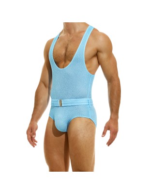 MAILLOT DE BAIN UNE PIECE WAVY BLEU CLAIR ES2381 - MODUS VIVENDI