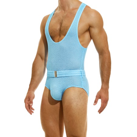 MAILLOT DE BAIN UNE PIECE WAVY BLEU CLAIR ES2381 - MODUS VIVENDI