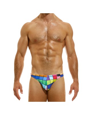 SLIP DE BAIN TAILLE BASSE INCLUSIVE MULTICOLORE BS2312 - MODUS VIVENDI