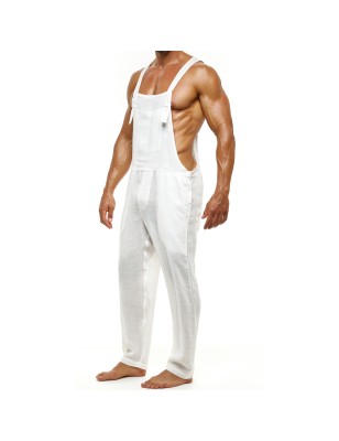 SALOPETTE LINEN OVERALL BLANC 10361 - MODUS VIVENDI