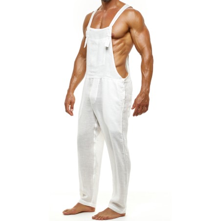 SALOPETTE LINEN OVERALL BLANC 10361 - MODUS VIVENDI