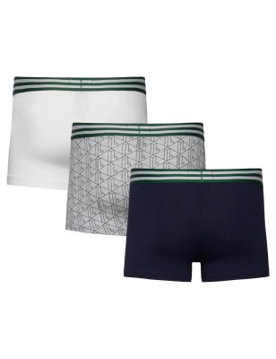 PACK DE 3 BOXERS GRIS/BLANC/MARINE - LACOSTE