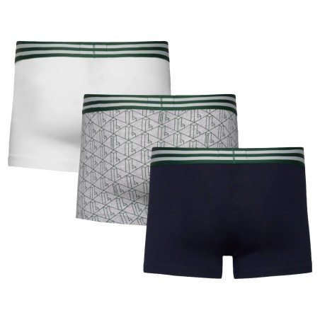 PACK DE 3 BOXERS GRIS/BLANC/MARINE - LACOSTE