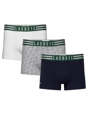 PACK DE 3 BOXERS GRIS/BLANC/MARINE - LACOSTE