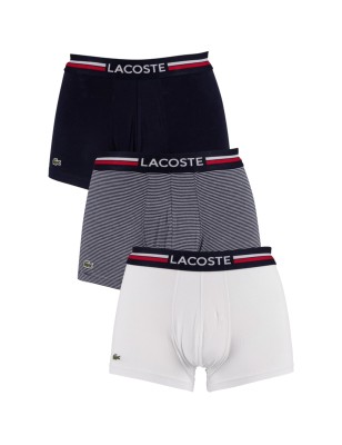 PACK DE 3 BOXERS MARINE/BLANC - LACOSTE