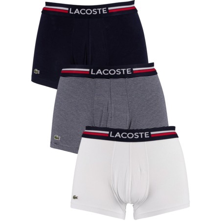 PACK DE 3 BOXERS MARINE/BLANC - LACOSTE