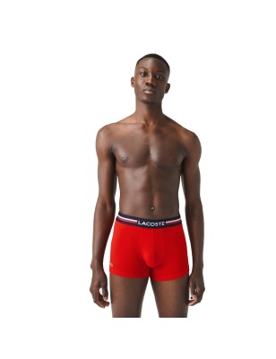 PACK DE 3 BOXERS MARINE/GRIS/ROUGE - LACOSTE