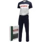 PYJAMA T-SHIRT + PANTALON MARINE/GRIS/ROUGE - LACOSTE