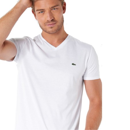 T-SHIRT MANCHES COURTES BLANC - LACOSTE