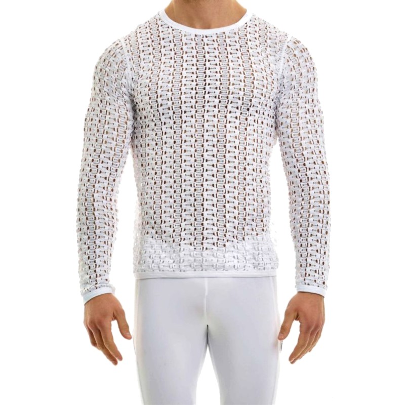 T-SHIRT MANCHES LONGUES HOLE BLANC 02351 - MODUS VIVENDI
