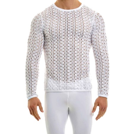 T-SHIRT MANCHES LONGUES HOLE BLANC 02351 - MODUS VIVENDI