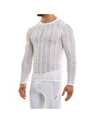 T-SHIRT MANCHES LONGUES HOLE BLANC 02351 - MODUS VIVENDI