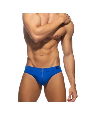 SLIP DE BAIN ALLOVER ZIP BLEU ADF150 - ADDICTED