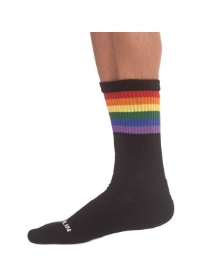 PAIRE DE CHAUSSETTES MI-MOLLET PRIDE NOIR 91741 - BARCODE BERLIN