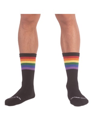 PAIRE DE CHAUSSETTES MI-MOLLET PRIDE NOIR 91741 - BARCODE BERLIN