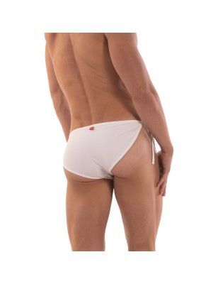 Slip de bain pour hommes Sexy White Maillot de bain Gay Maillot de bain  Homme Tampon imprimé Maillot de bain Short de plage Bikini Maillots de bain  Homme Beachwear