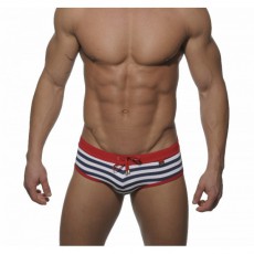 SLIP DE BAIN SHORTY SAILOR ROUGE 1529 - ES COLLECTION