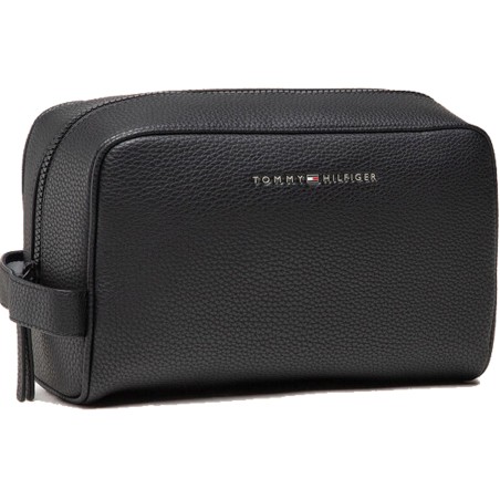 TROUSSE DE TOILETTE ESSENTIAL PU GRAINE NOIR AM0AM07826 - TOMMY HILFIGER