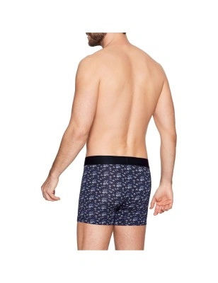 BOXER FLEURI MARINE EN COTON - EP1221H3000 - EDEN PARK