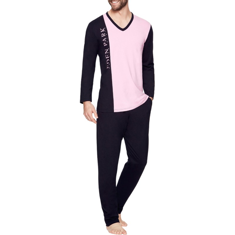 PYJAMA LONG MARINE/ROSE- EP1552H1900 - EDEN PARK