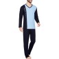 PYJAMA LONG MARINE/BLEU CLAIR- EP1552H1900 - EDEN PARK