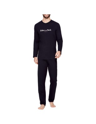 PYJAMA LONG COL ROND MARINE- EP1551H2500 - EDEN PARK