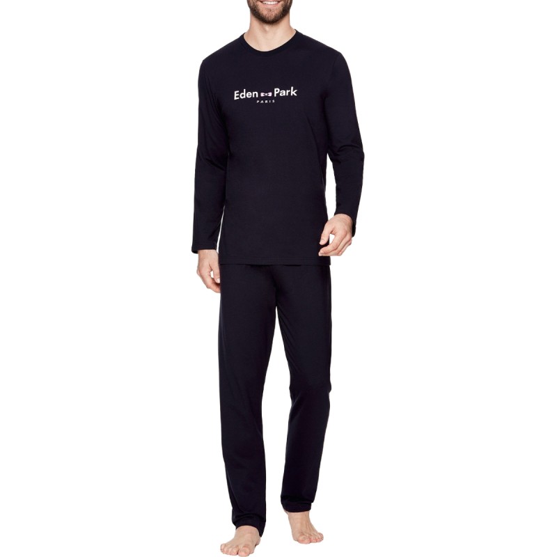 PYJAMA LONG COL ROND MARINE- EP1551H2500 - EDEN PARK