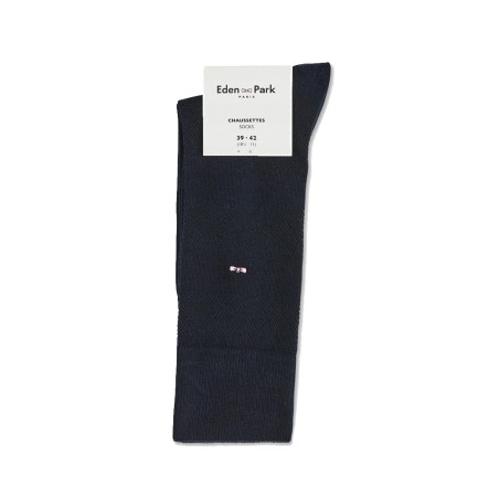 PAIRE DE CHAUSSETTES A RAYURES DISCRETES BLEU MARINE EP1733A1000 - EDEN PARK