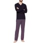 PYJAMA LONG MARINE ET ROSE A NOEUDS EP1552H3100 - EDEN PARK PYJAMA LONG MARINE ET ROSE A NOEUDS EP1552H3100 - EDEN PARK