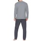 PYJAMA LONG MARINE ET GRIS A NOEUDS EP1552H3100 - EDEN PARK PYJAMA LONG MARINE ET GRIS A NOEUDS EP1552H3100 - EDEN PARK