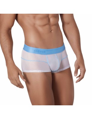 BOXER HUNCH EN MESH BLANC ET BLEU 1312 - CLEVER