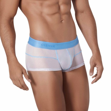 BOXER HUNCH EN MESH BLANC ET BLEU 1312 - CLEVER