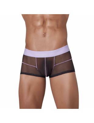 BOXER HUNCH EN MESH NOIR ET LILA 1312 - CLEVER